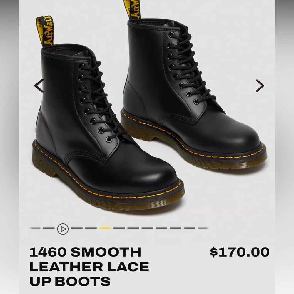 Dr. Martens 1460 Smooth Leather Lace Up Boots